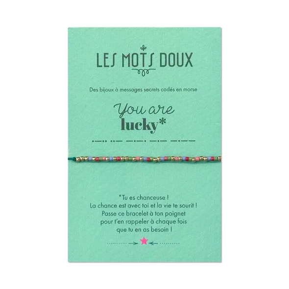 Bracelet code morse "You are lucky"