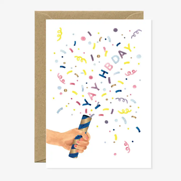 Carte Happy Birthday Confettis