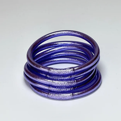 Bracelet Jonc Bouddhiste Mantra - Lilas