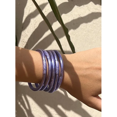 Bracelet Jonc Bouddhiste Mantra - Lilas