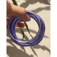 Bracelet Jonc Bouddhiste Mantra - Lilas