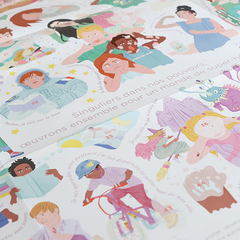 Poster à stickers - Les Super-Pouvoirs