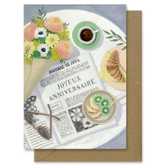Carte Joyeux anniversaire journal