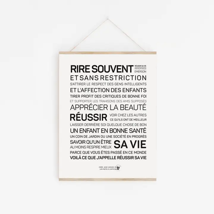 Affiche A4 - Rire souvent, réussir sa vie