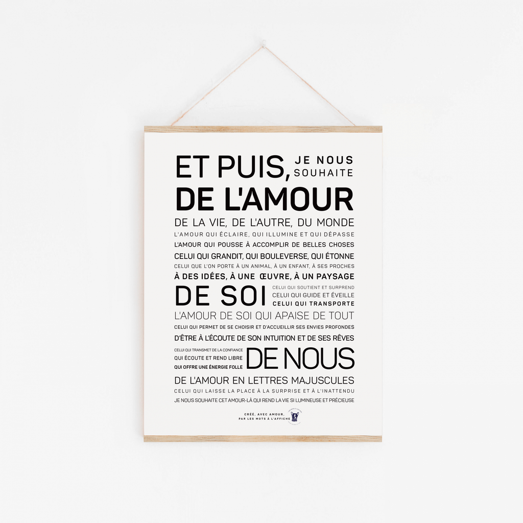Affiche A3 - Et puis, de l'amour