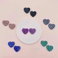 Boucles d'oreilles puces Coeur