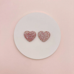Boucles d'oreilles puces Coeur
