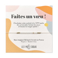Bracelet Faites un voeu - Blanc