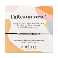Bracelet Faites un voeu - Gris