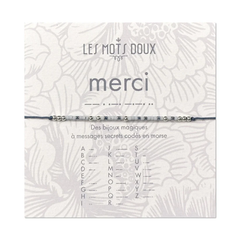 Bracelet code morse "Merci"