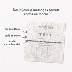 Bracelet code morse "Merci"