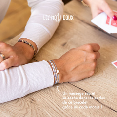 Bracelet code morse "Merci"