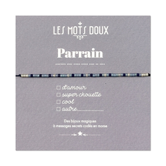 Bracelet code morse "Parrain"