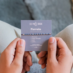 Bracelet code morse "Parrain"