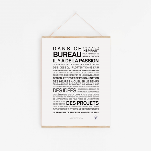 Affiche A4 - Dans ce bureau