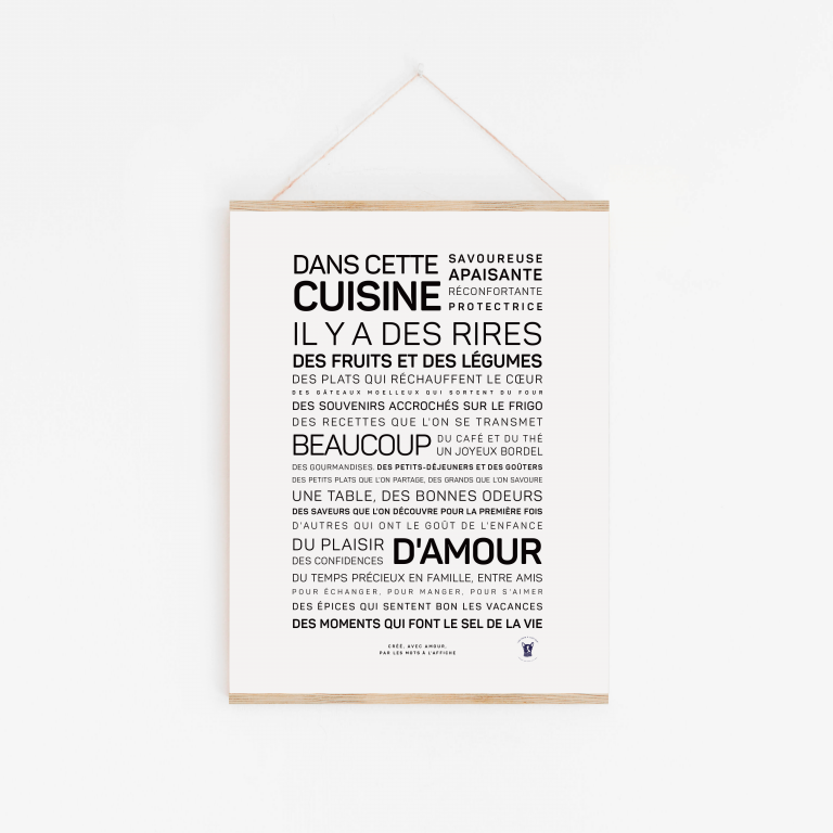 Affiche A4 - Dans cette cuisine