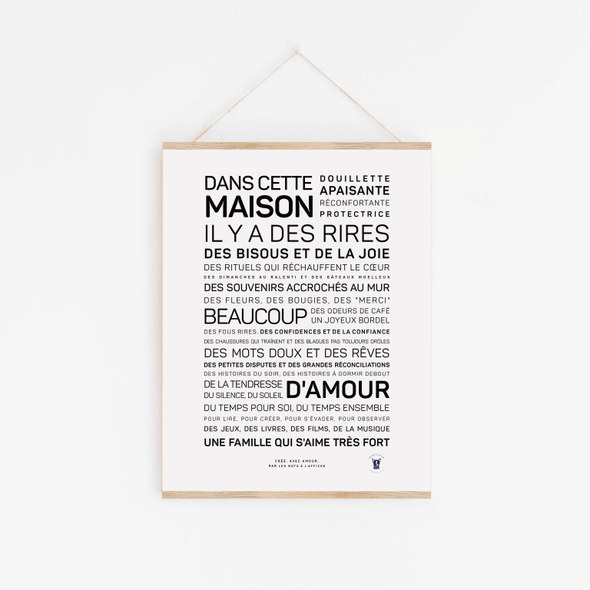 Affiche A4 - Dans cette maison