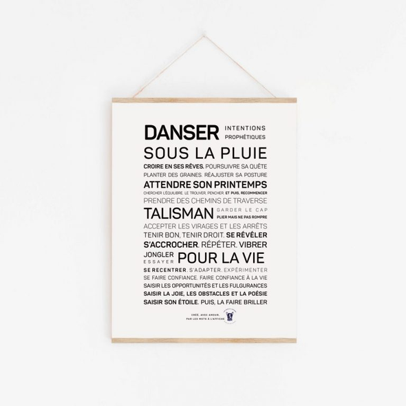 Affiche A4 - Danser sous la pluie