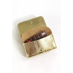 Porte-monnaie KATE Python doré