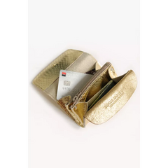 Porte-monnaie KATE Python doré