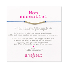 Bracelet Mon Essentiel - Cordon Cobalt