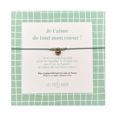 Bracelet Enfant "Je t'aime de tout mon coeur !"
