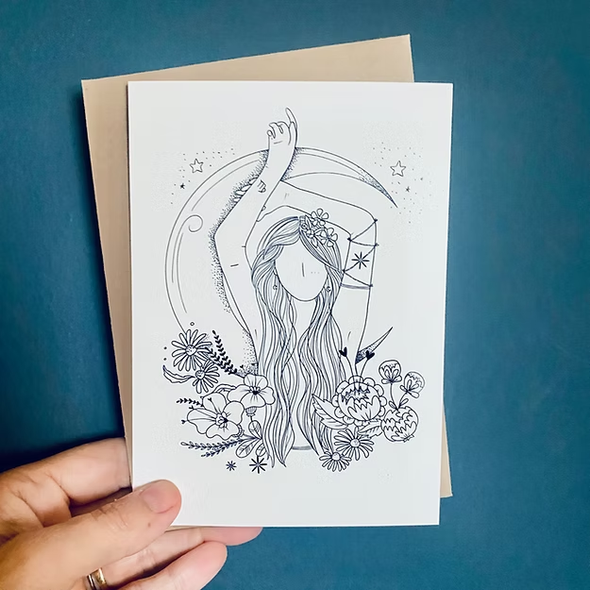 Carte de voeux - Signes du zodiac - Vierge