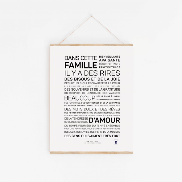 Affiche A4 - Dans cette famille, il y a