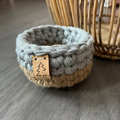 Petit panier paillettes argenté