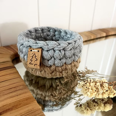 Petit panier paillettes argenté