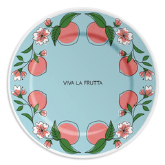 Assiette en porcelaine Viva la frutta pêches