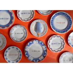 Assiette en porcelaine Saluti e Baci