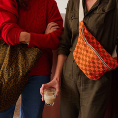 Sac banane Damier Corail Caramel