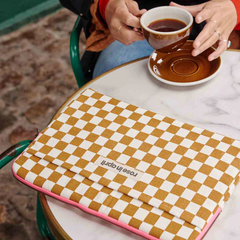 Housse d'ordinateur Octave Damier Caramel - 13&14"