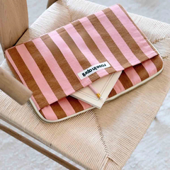 Housse d'ordinateur Octave Rayures Caramel / Strawberry - 13&14"