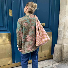 Sac cabas Elisa Damier Caramel / Strawberry