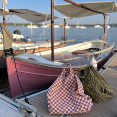 Sac cabas Elisa Damier Caramel / Strawberry