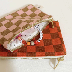 Porte-monnaie Marie Damier Strawberry / Caramel