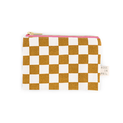 Porte-monnaie Marie Damier Ecru / Caramel