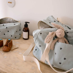 Trousse de toilette Vic - Coeur Blue spray