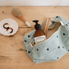 Trousse de toilette Vic - Coeur Blue spray
