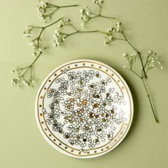 Assiette en porcelaine Myosotis