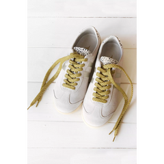 Lacets de chaussures lurex - Tilleul