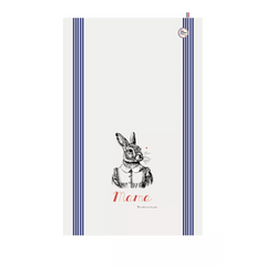 Torchon sérigraphié - Mama Lapin