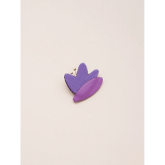 Hana - Pin's en cuir violet