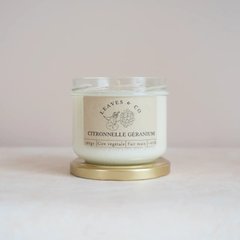 Bougie parfumée artisanale cire végétale - Citronnelle Géranium