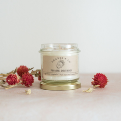 Bougie parfumée artisanale cire végétale - Fraise des bois
