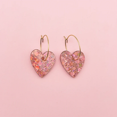 Créoles Coeur Pailletés