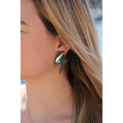Boucles d'oreilles Maxi Eclairs - Turquoise