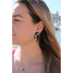 Boucles d'oreilles Maxi Eclairs - Turquoise